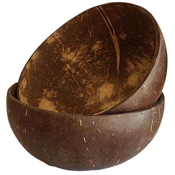 2 Large Coconut bowl, natural handmade, eco friendly, vegan bowl, salad bowl - Picture 3 of 9